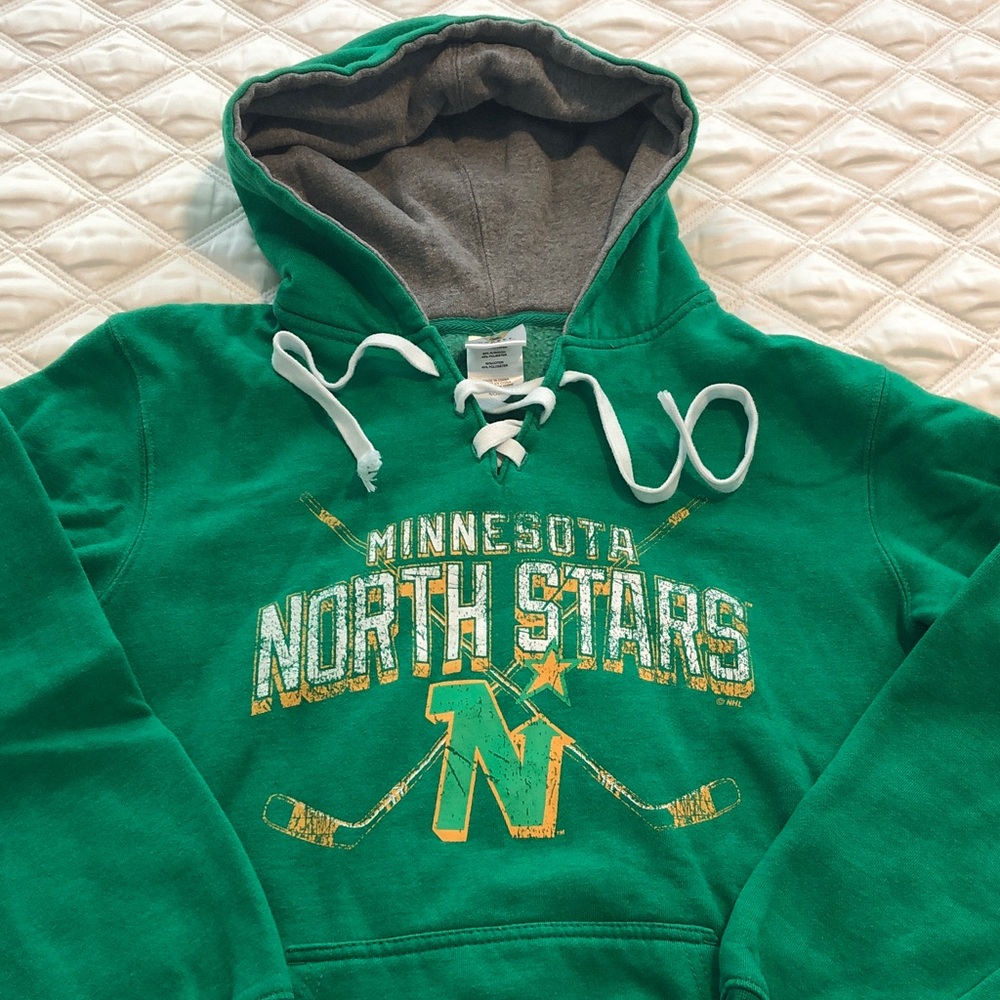 Minnesota North Stars Adult Unisex Small Tattered Look Hockey Hoodie Pls Read